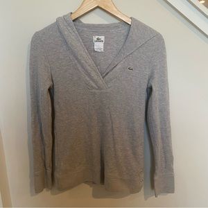Lacoste | Size 34 (small) gray waffle hoodie